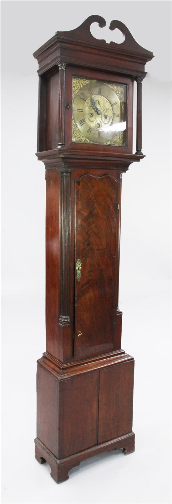 Jno. Ratcliffe, Chester. A George III mahogany eight day longcase clock, 7ft 3in.